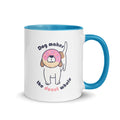 Dog Makes the Donut Whole Colored Mug