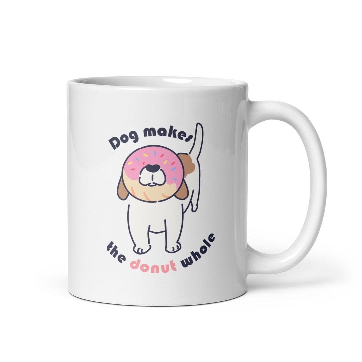 Dog Makes the Donut Whole Mug