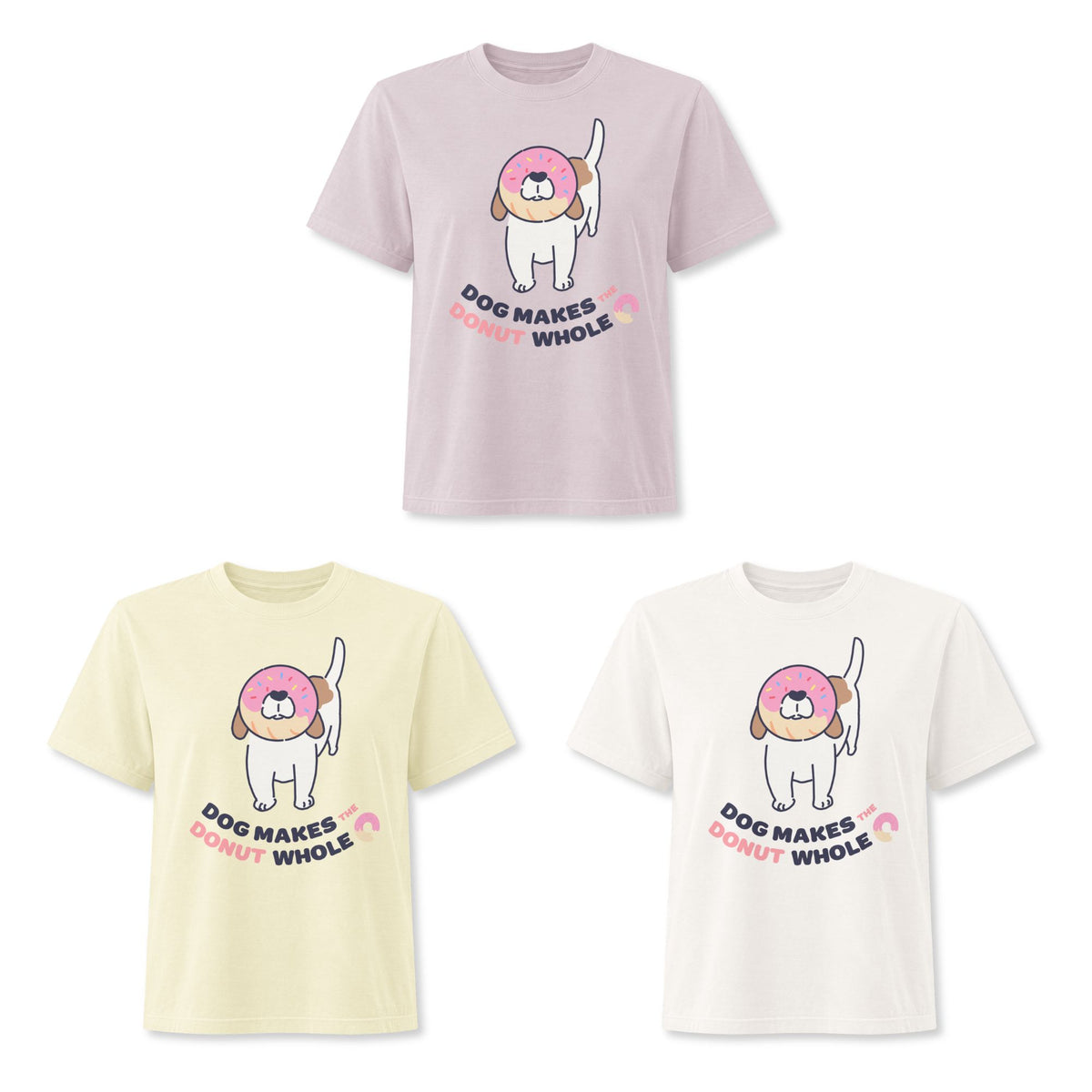 Dog Makes the Donut Whole Women's Boxy Tee