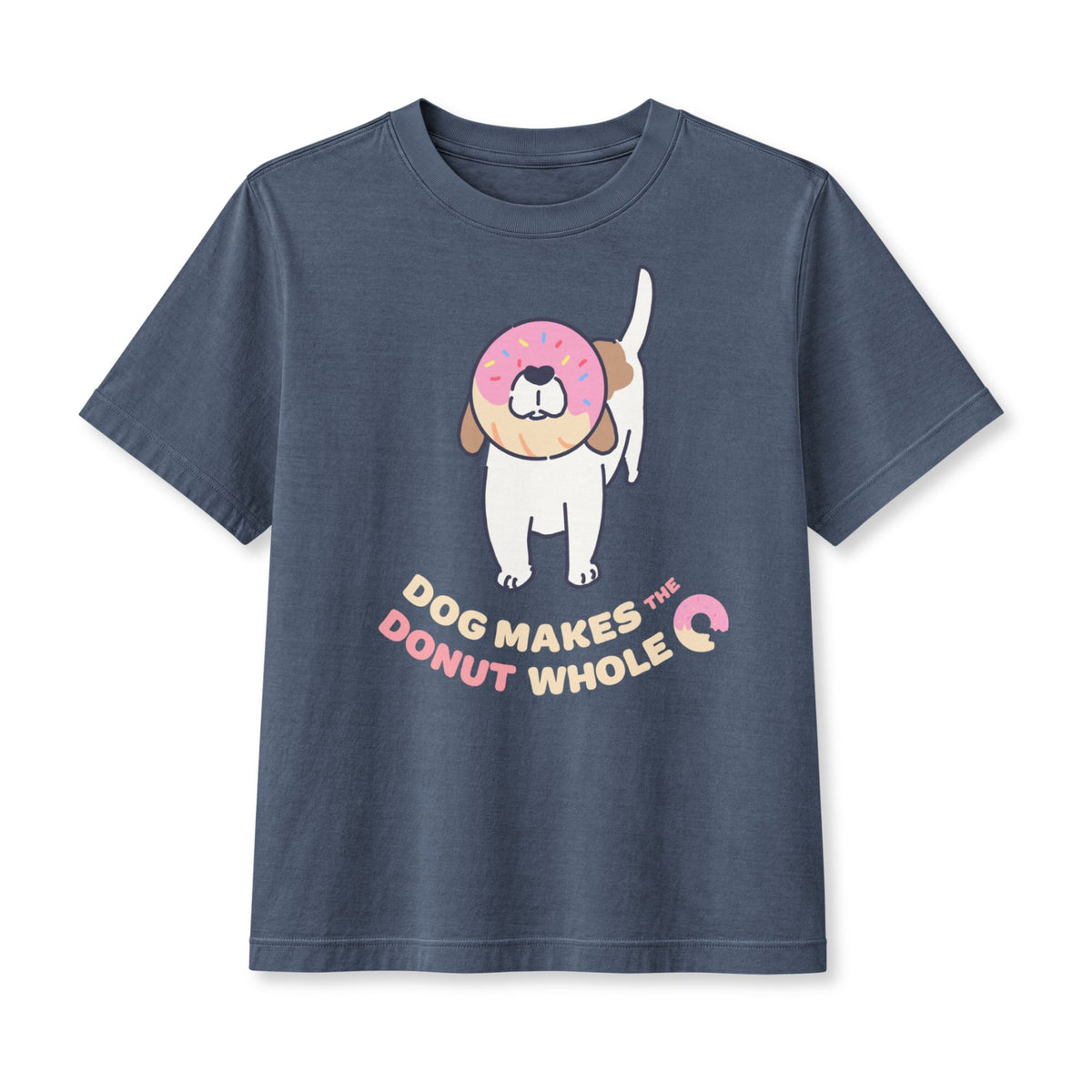 Dog Makes the Donut Whole Women's Boxy Tee
