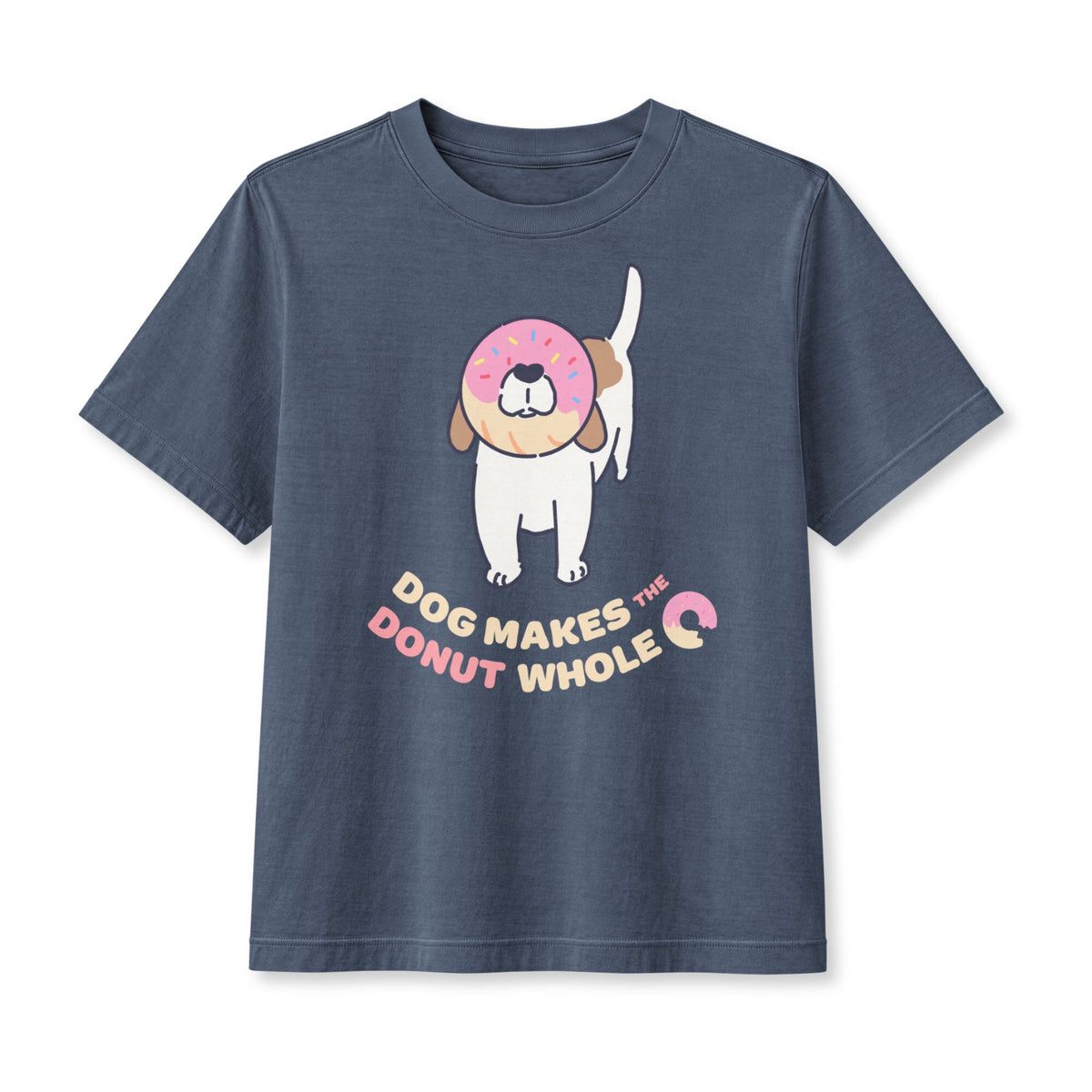 Dog Makes the Donut Whole Women's Boxy Tee