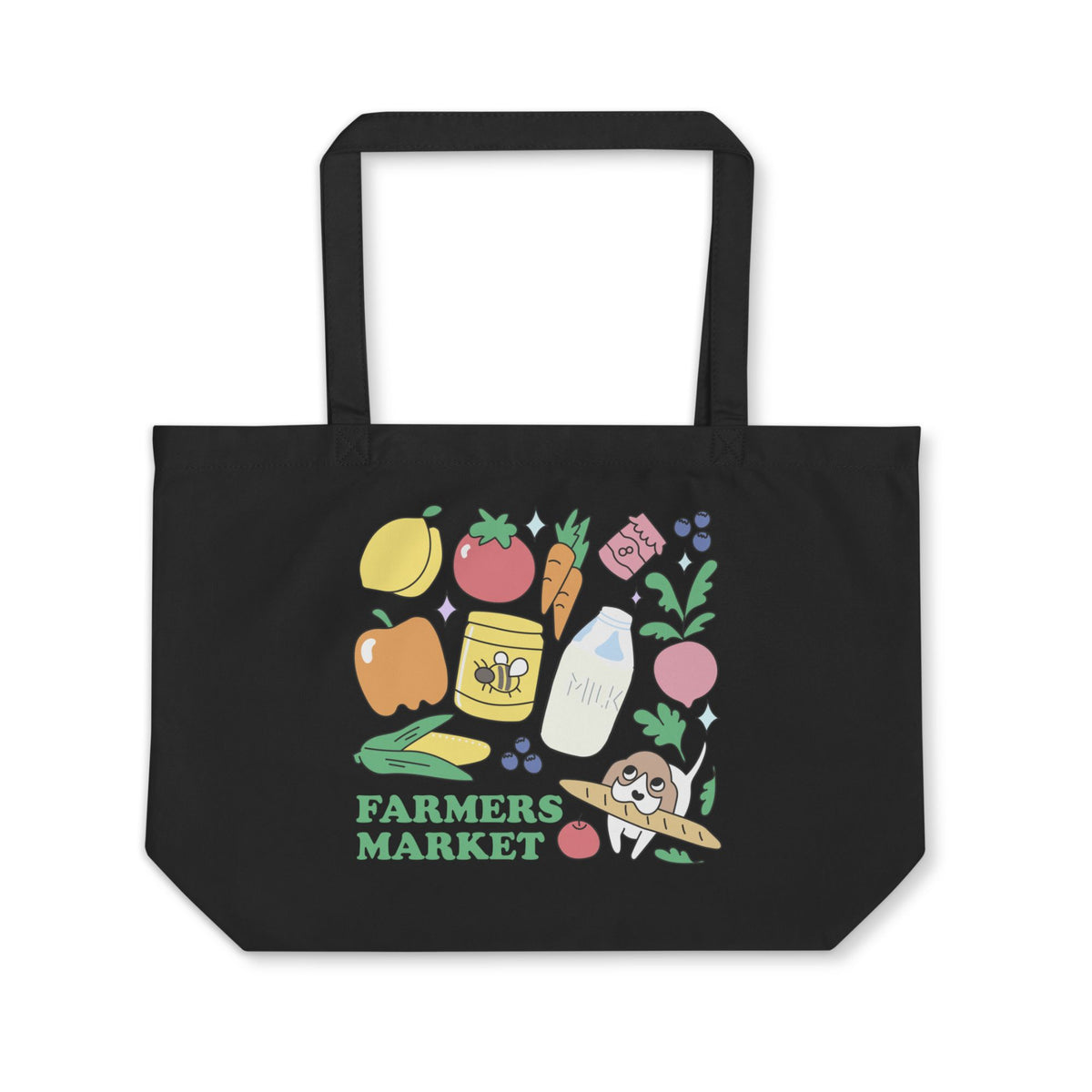 Farmers Market Large Tote Bag