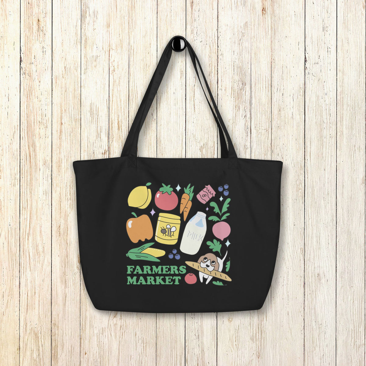 Farmers Market Large Tote Bag