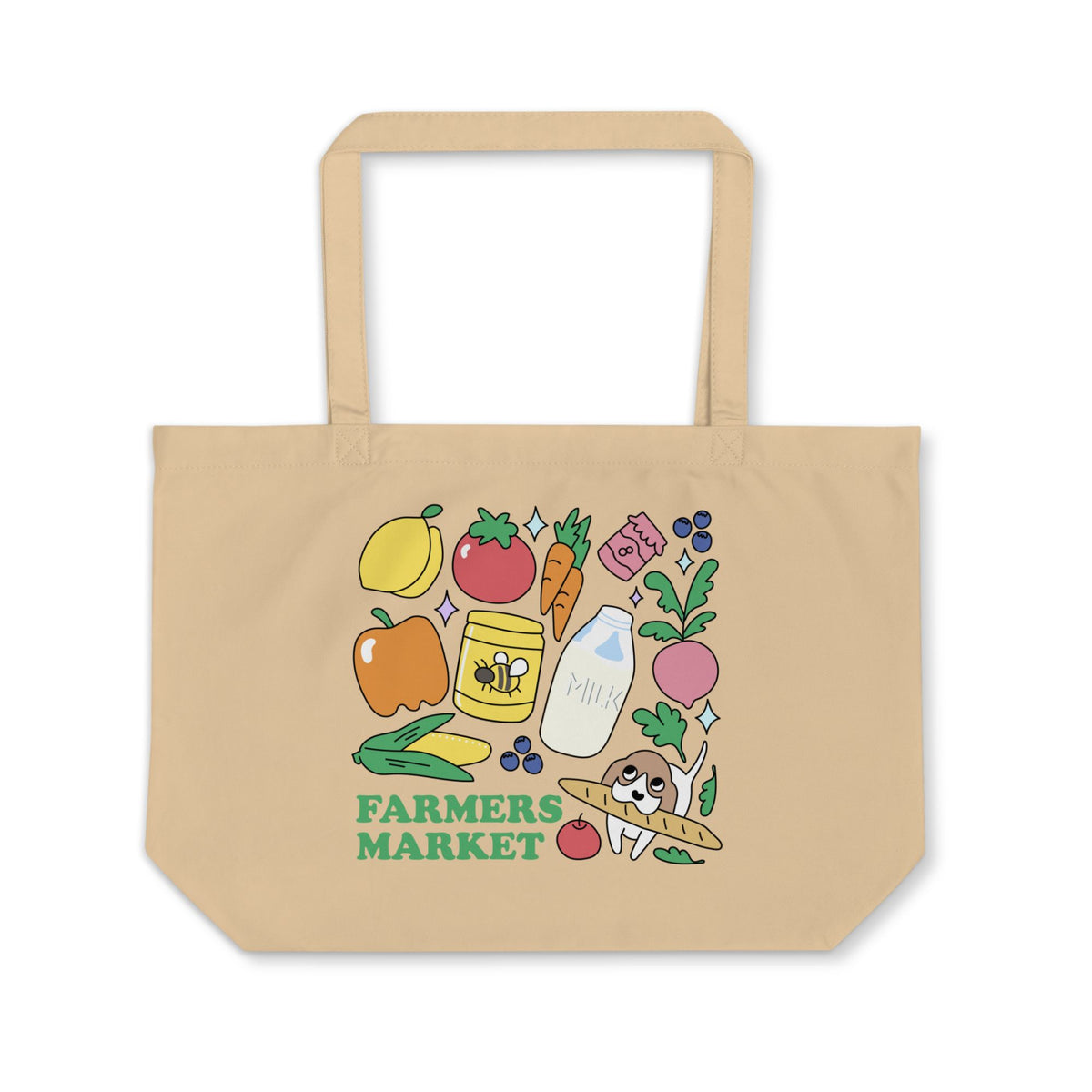 Farmers Market Large Tote Bag