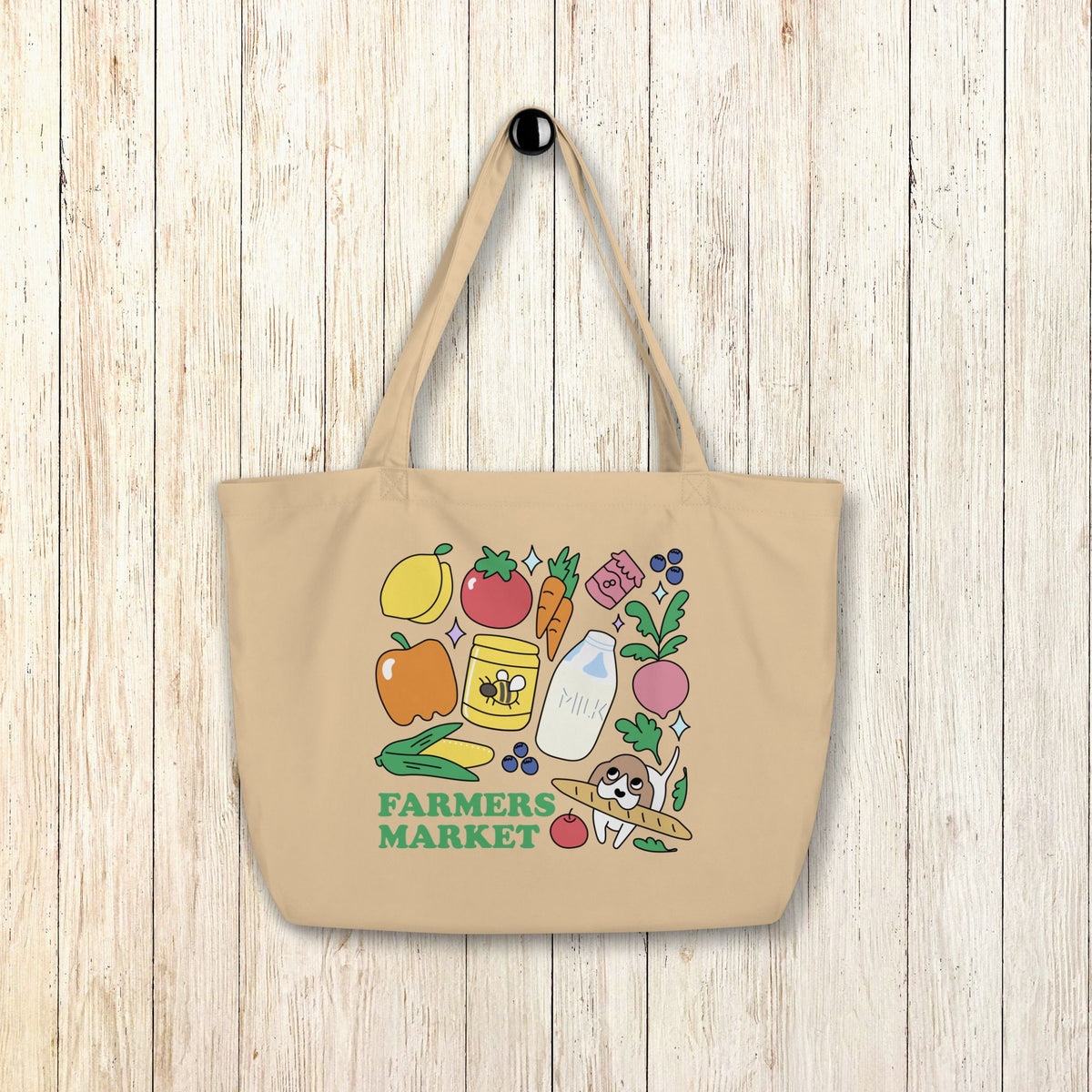Farmers Market Large Tote Bag