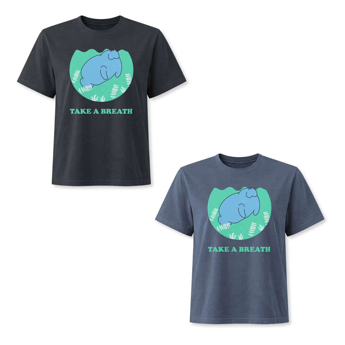 Take a Breath Manatee Women's Boxy Tee