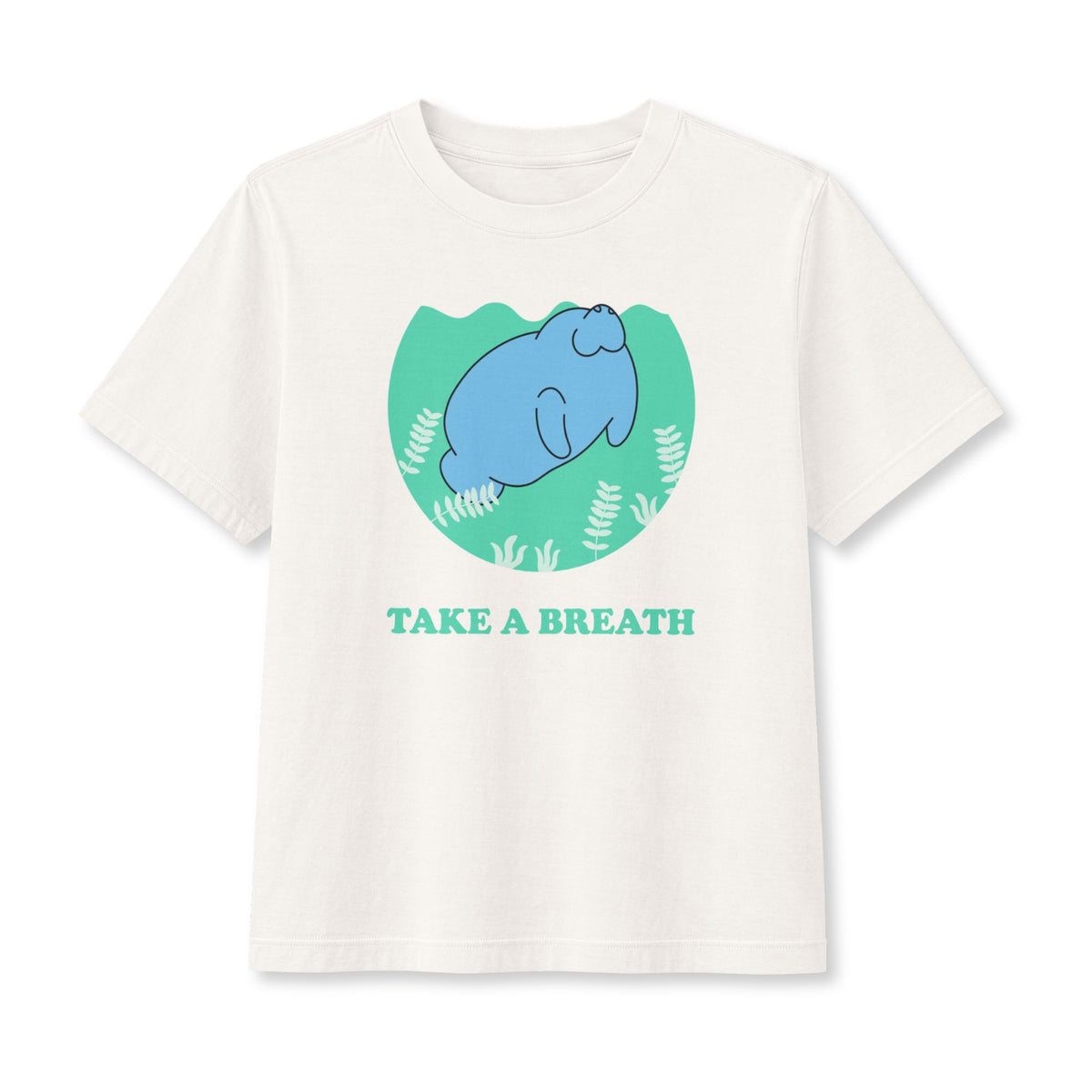 Take a Breath Manatee Women's Boxy Tee