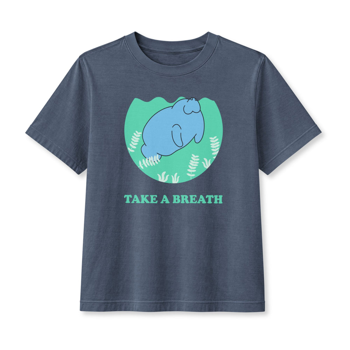 Take a Breath Manatee Women's Boxy Tee