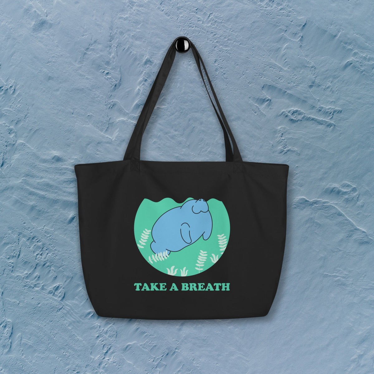 Take a Breath Large Tote Bag