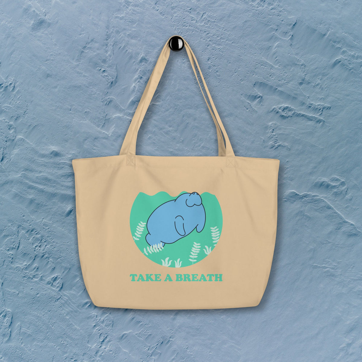 Take a Breath Large Tote Bag
